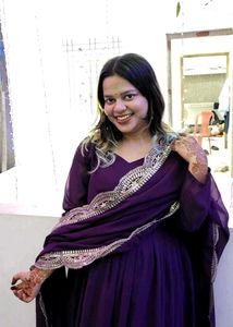Elegant Purple Ethnic Gown