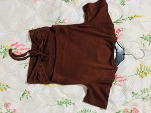 Brown Crop Top