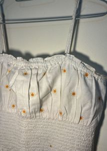 Floral Embroidered Crop Top