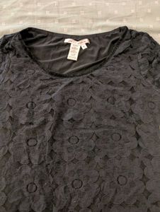 Black applique Dress ( XL)