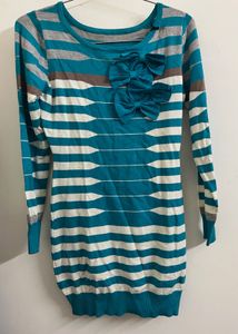 Seasonal Style Combo:  Striped Sweater& Kurti