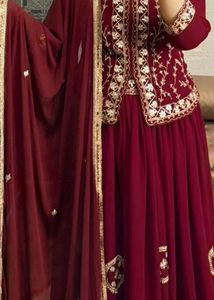 Heavy Lace Work Gold Jari Lehenga Set