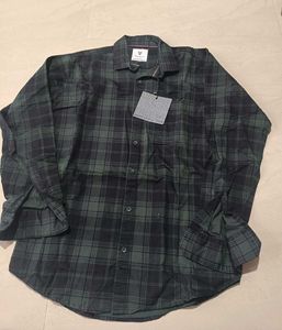 Plaid Flannel Shirt, L Size