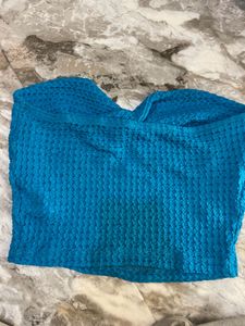 Blue Texture Tube Top XS-S