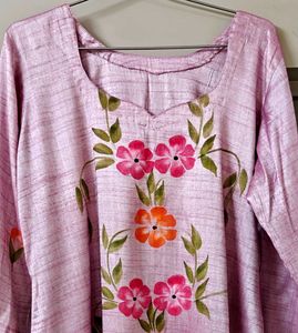 Floral Hand-Painted Kurta set