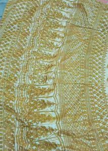 Elegant Gold Embroidered Fabric