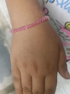 Handmade Pink Beaded Bracelet