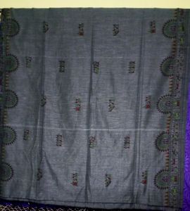 Grey Colour Pure Handloom Saree