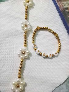 Custom Name Mom Baby Bracelets (Pair)
