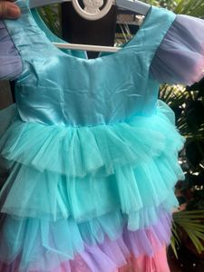 Rainbow Tulle Party Dress