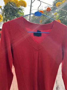 Women Sweater (Brick Colour)