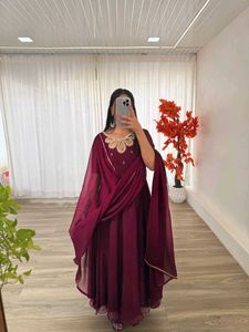 Hand Work Anarkali Gown