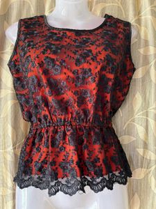 Lace Peplum Top