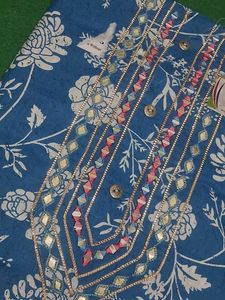 Blue Floral Kurta Set