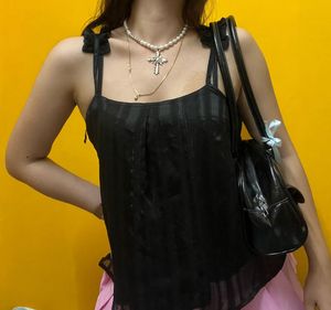 Black Striped Tank Top