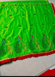 Beautiful Peacock 🦚 Embroidery Design Saree