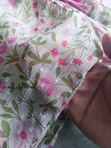 Floral Print Scarf with Tassels