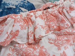 Ajio Floral One-Shoulder Top