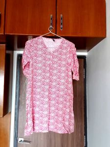 Red And White Kurta