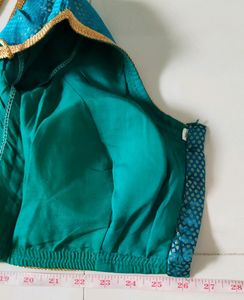 Readymade Light Blue Blouse Silk Blend Material