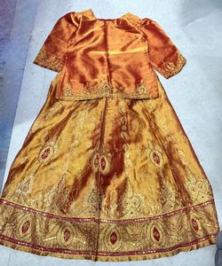 Gold Elegant Embellished Lehenga Set