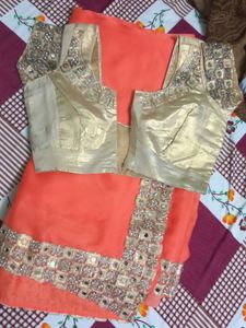 Heavy saree With Blouse