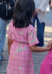 Cute Pink Checked Dress