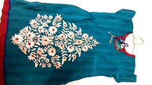 Pure Cotton Heavy Embroidery Work Kurti With Dupat
