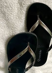 Women Black Slippers