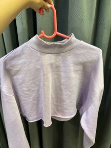 Cropped Lavender Sweatshirt