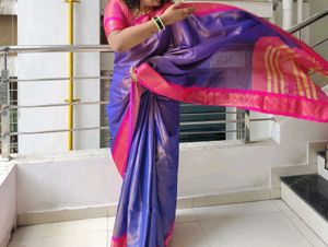 Elegant purple & Pink Saree