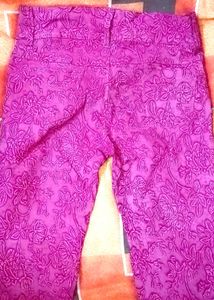 Rose Pink Jeans With Flower Detailing 🌟✨