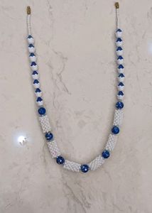 White And Blue Pearl Necklace
