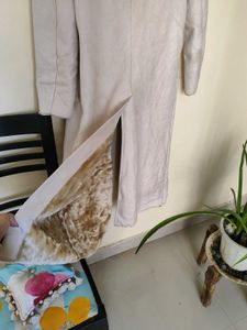 Faux Fur Trim Long Coat