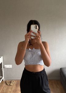 Striped Bow Crop Top