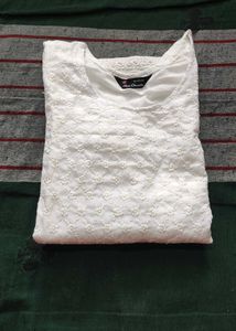 White Cotton  Kurta.