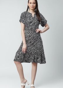Chic Animal Print Mini Dress