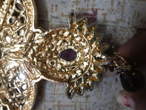 Wine Colour Necklace Set