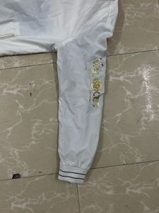 Stylish White Bomber Jacket