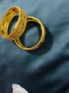 Ornate Gold Bangle Set Size 2.4