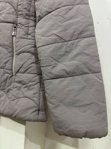 Gray Quilted Jacket