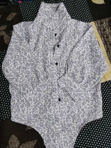 Floral Print Tie Up Shirt