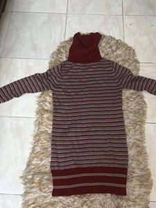 Striped Turtleneck Dress