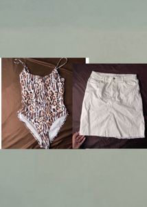 leopard print bodysuit Set
