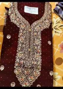 allover worked dress material
