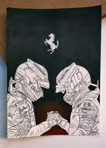 Original Artwork Painting Of Ferrari Drivers