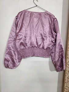 Shine Silk Party Wear Top For Women