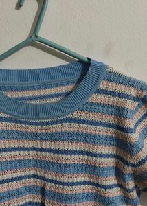 Striped Knit Crop Top