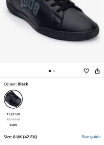 AUTHENTIC LEE COOPER 1908 LACE UP BLACK SNEAKERS