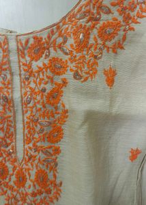 Orange Embroidered Salwar Kameez